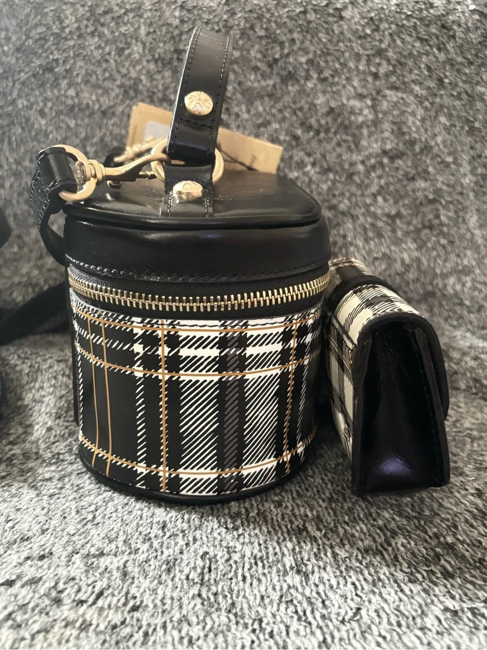 PATRICIA NASH BLK/WHT PLAID TWO PIECE SET